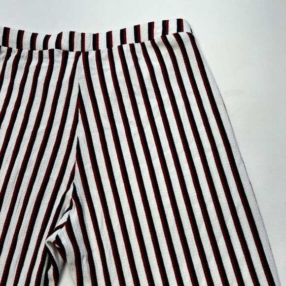 Lefties Womens Pants Navy Red Stripe Mid Rise Elastic Waist Stretch Small - Picture 8 of 11